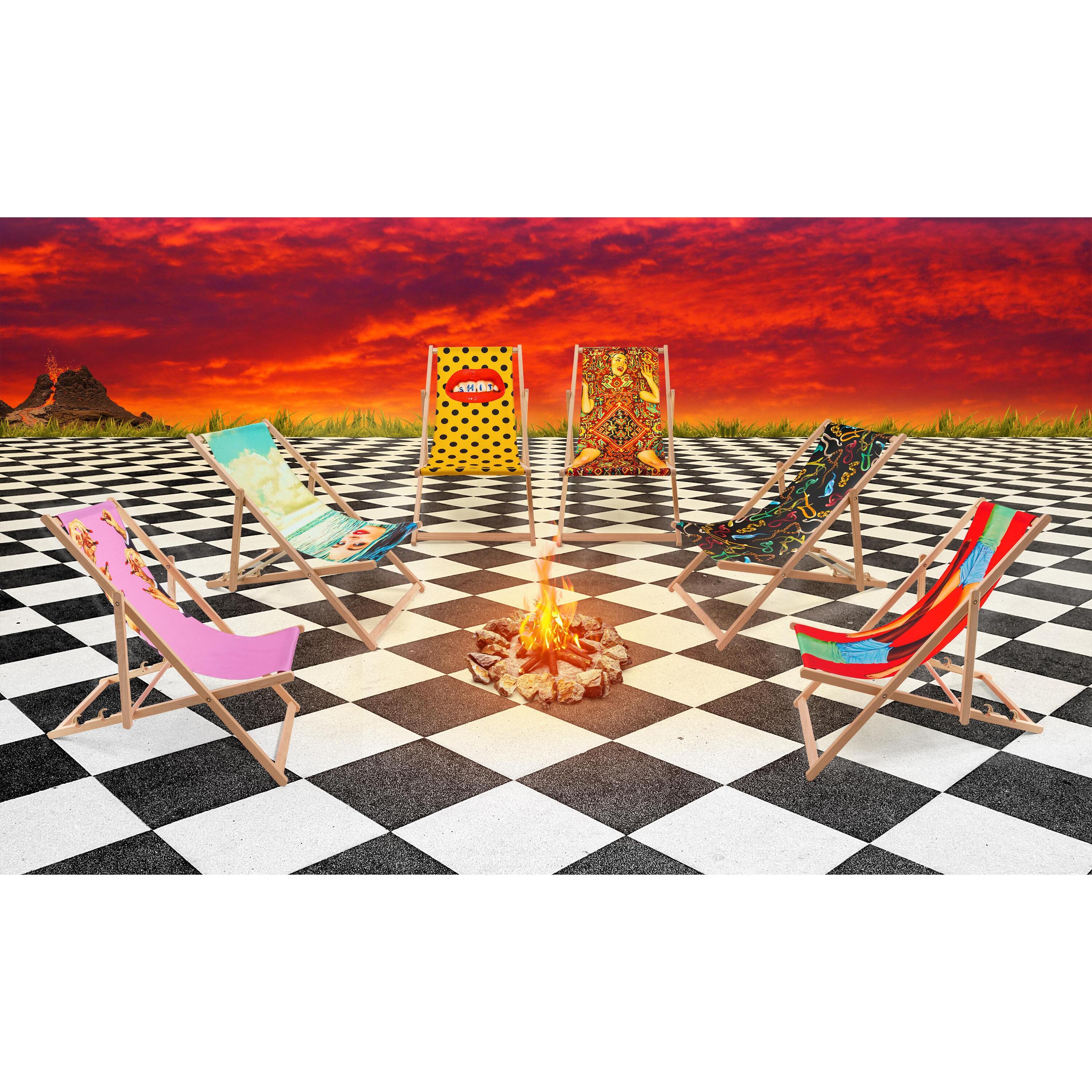Deck Chair ligstoel Lipsticks Pink