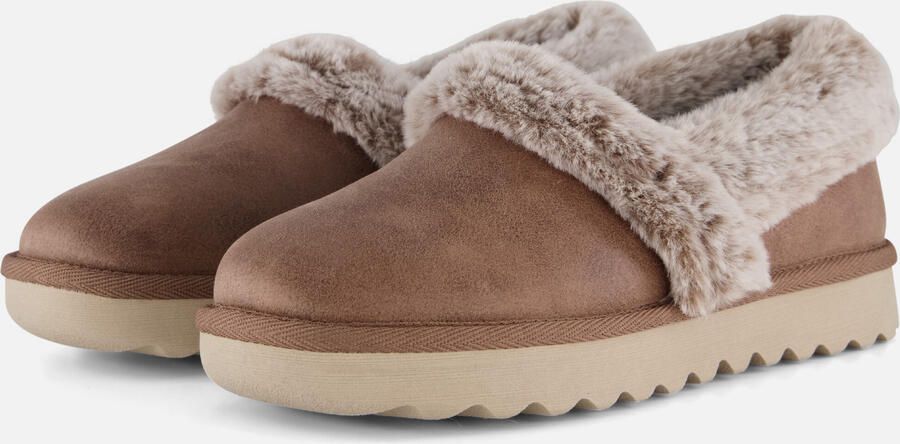 Skechers Cozy Up Pantoffels taupe Synthetisch Dames