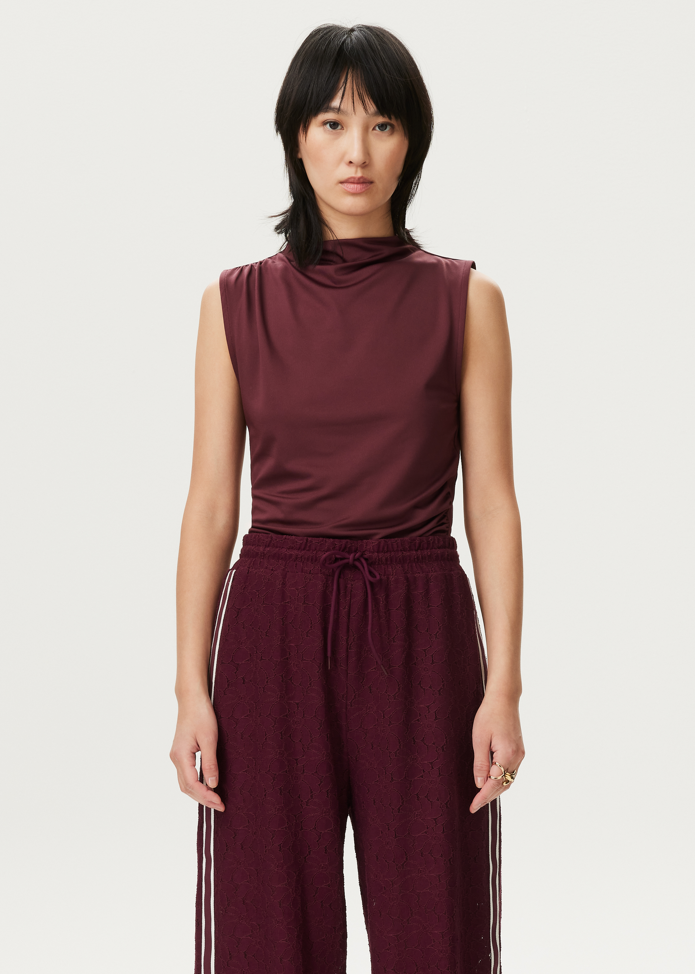 Halter top met drape