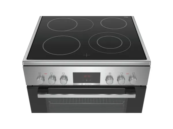Bosch Serie | 4 HKR39C250 - Komfur - fritstående - bredde: 60 cm - dybde: 60 cm - højde: 85 cm - med selv-rengøring - rustfrit stål