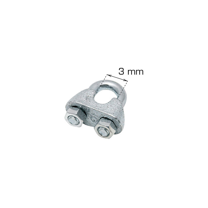 Wireklamme 3 mm 2 stk.