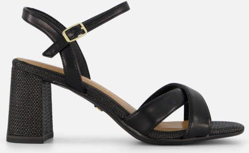 Tamaris Elegante Zwarte Platte Sandalen Vrouwen Black Dames