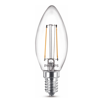 Philips LED kaars E14 25W 3 stuks filament helder niet dimbaar