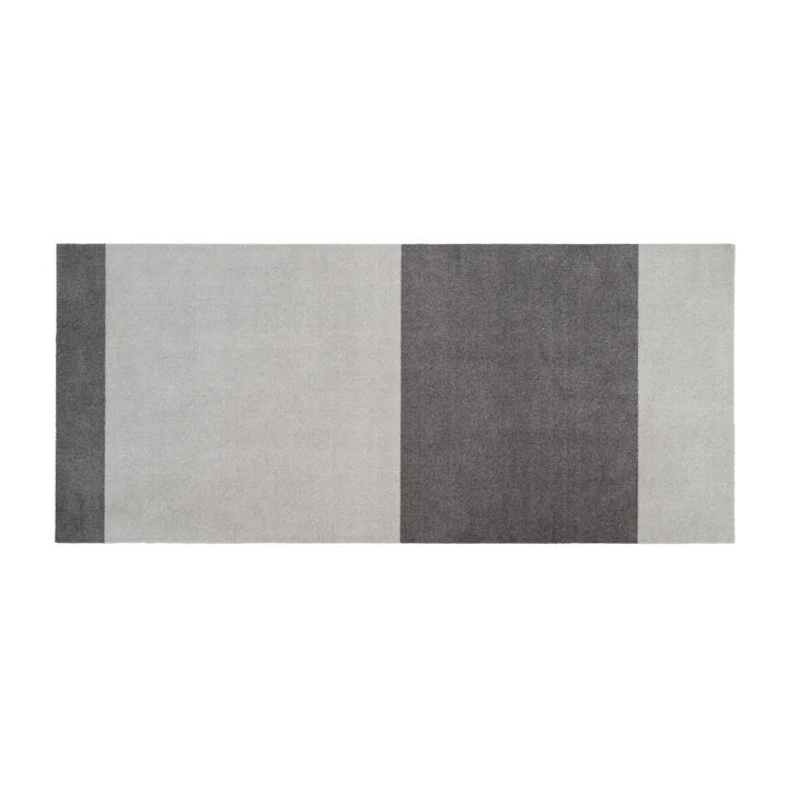 tica copenhagen - Stripes Horizontal Läufer, 90 x 200 cm, hellgrau / stahlgrau