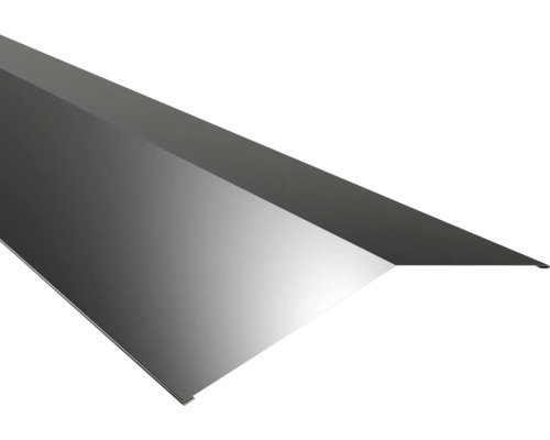 PRECIT nokbeplating voor trapeziumplaat, diepzwart RAL 9005, 1000 mm x 250 mm x 250 mm x 0,5 mm