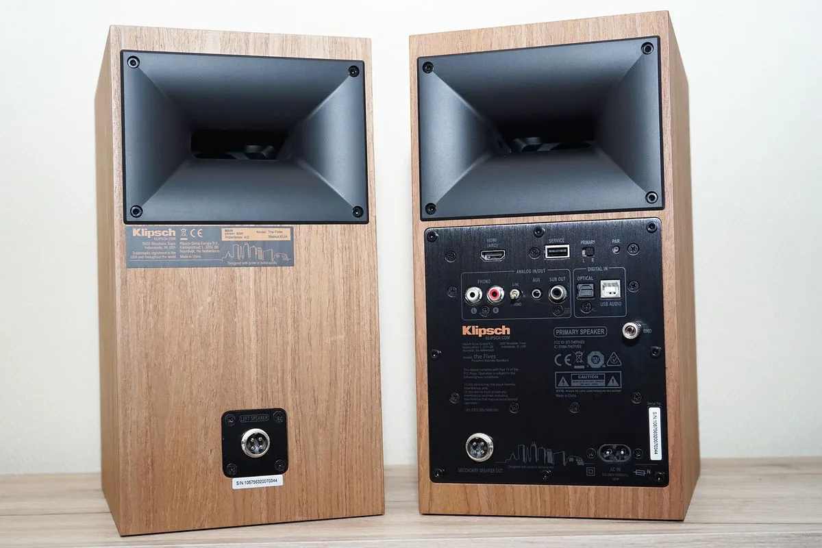 Klipsch The Fives Noyer Enceintes sans fil hi-fi