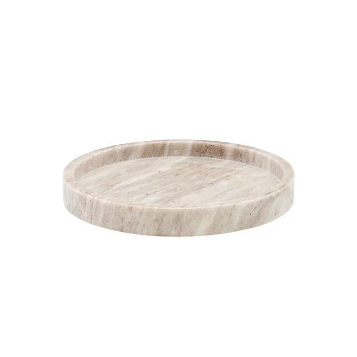 Meraki - Marmor Tablett Ø 25 cm, beige