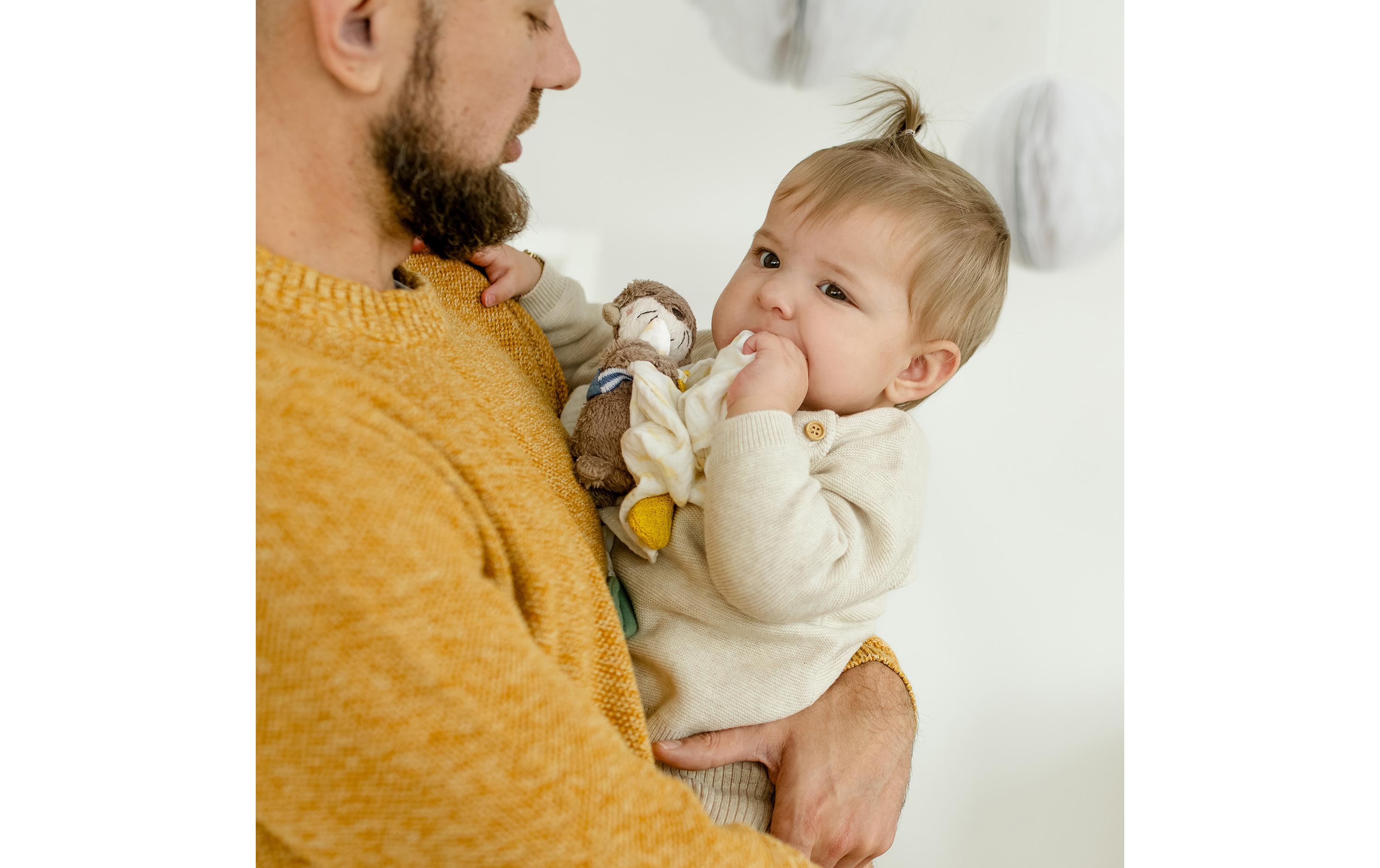 Schmusetuch Musselin OtterSpielkamerad und Stofftier-Schnuffeltuch für Babys