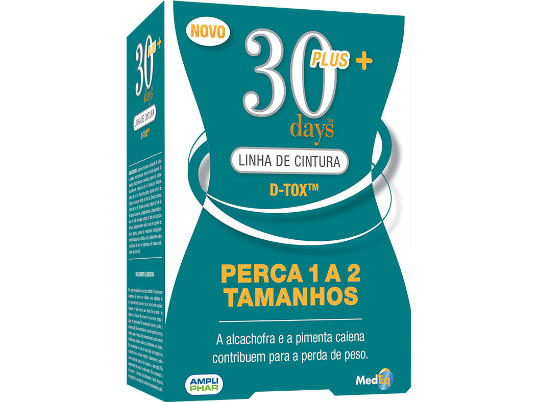 SUPLEMENTO 30 DAYS LINHA DE CINTURA D-TOX 120COMP