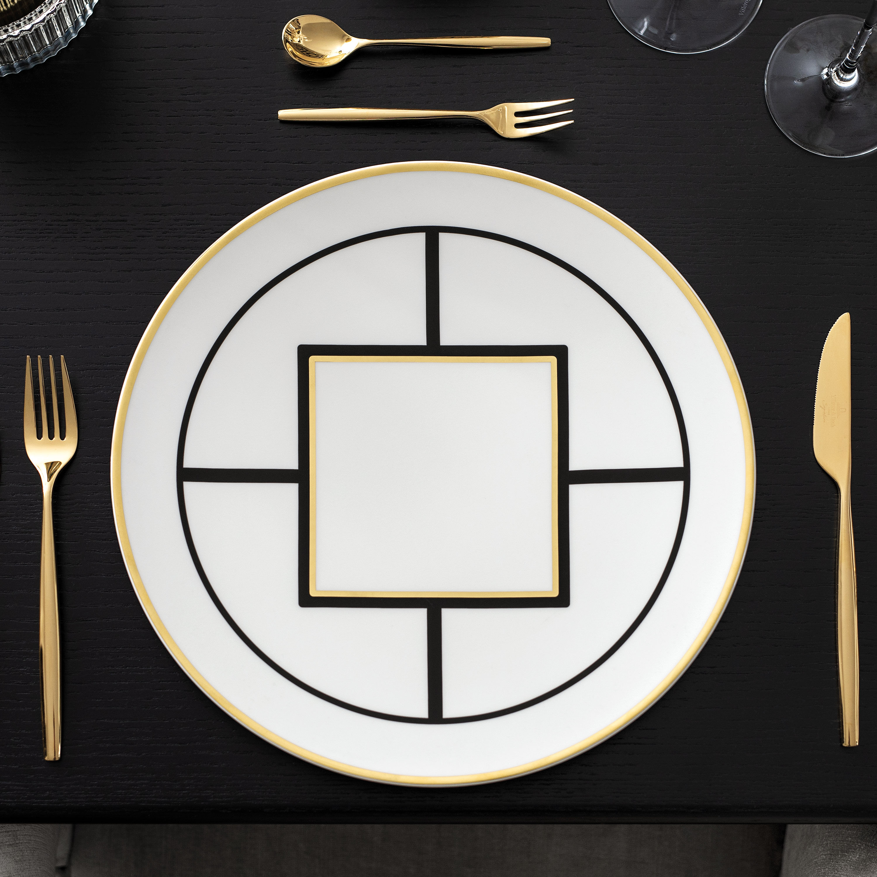 MetroChic Appetizer and dessert plate Multi-colored, 8.7'', Premium Bone Porcelain