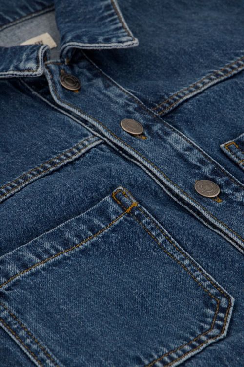 Donkerblauwe denim jumpsuit