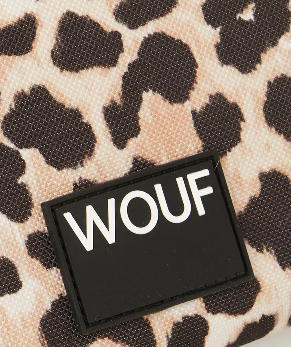 WOUFPETITE POCHETTE EN FIBRES RECYCLÉES ET IMPRIMÉE LÉOPARD