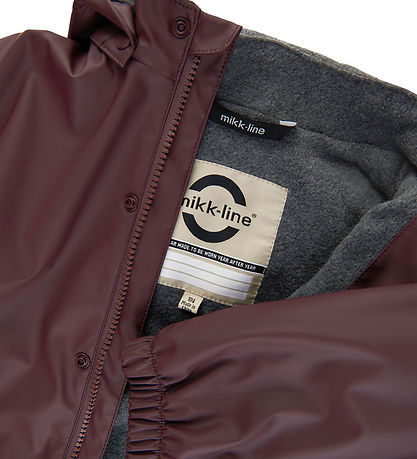 Mikk-Line Regnt?j m. Fleece/Seler - PU - Huckleberry