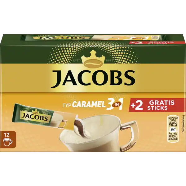 3in1 Instantkaffee Sticks Typ Caramel