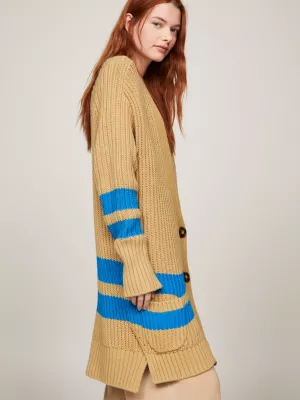 Cardigã Crest Stripe Relaxed Button