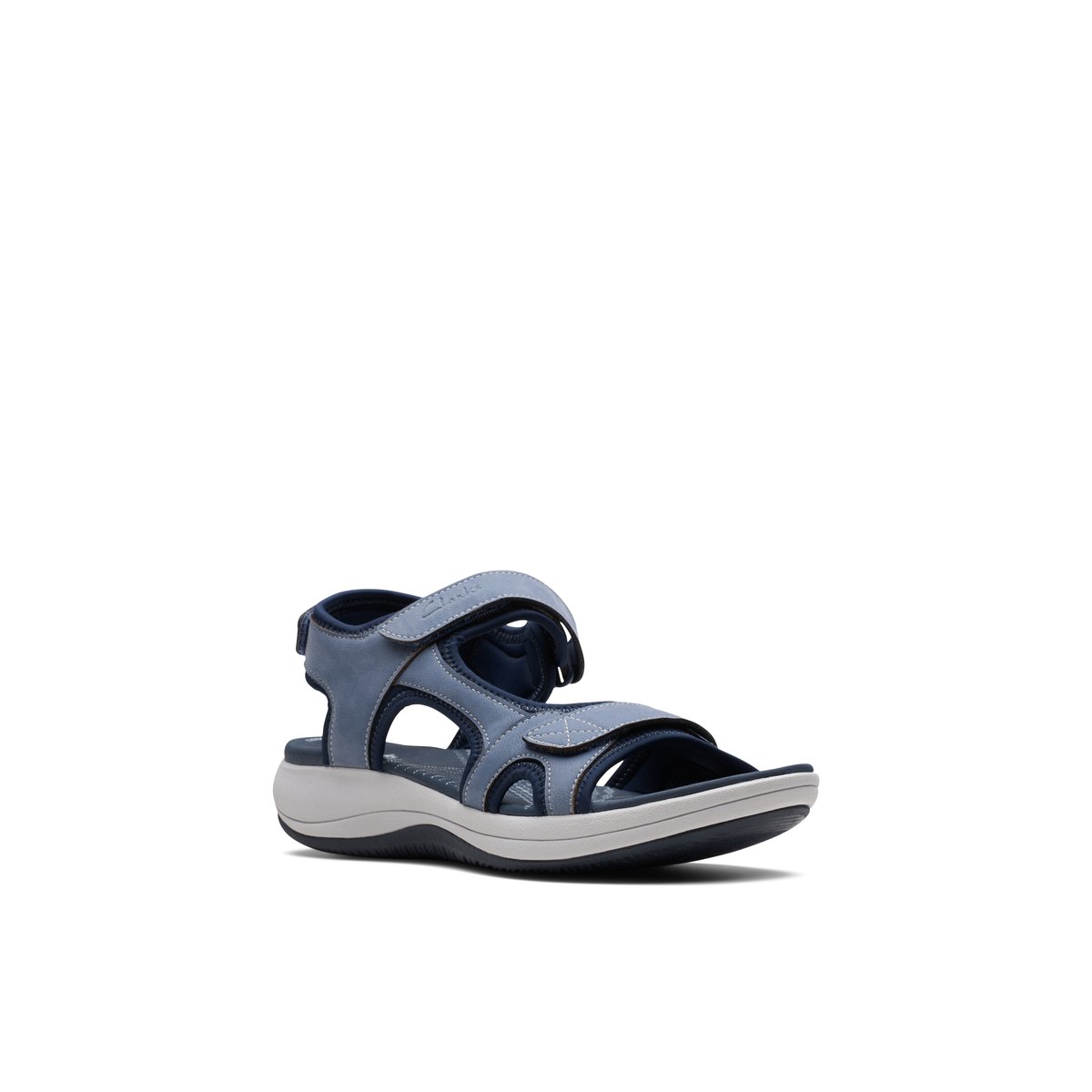 CLARKS-Mira_bay-Sandales à brides sportives - Talon plat - Bleu Moyen