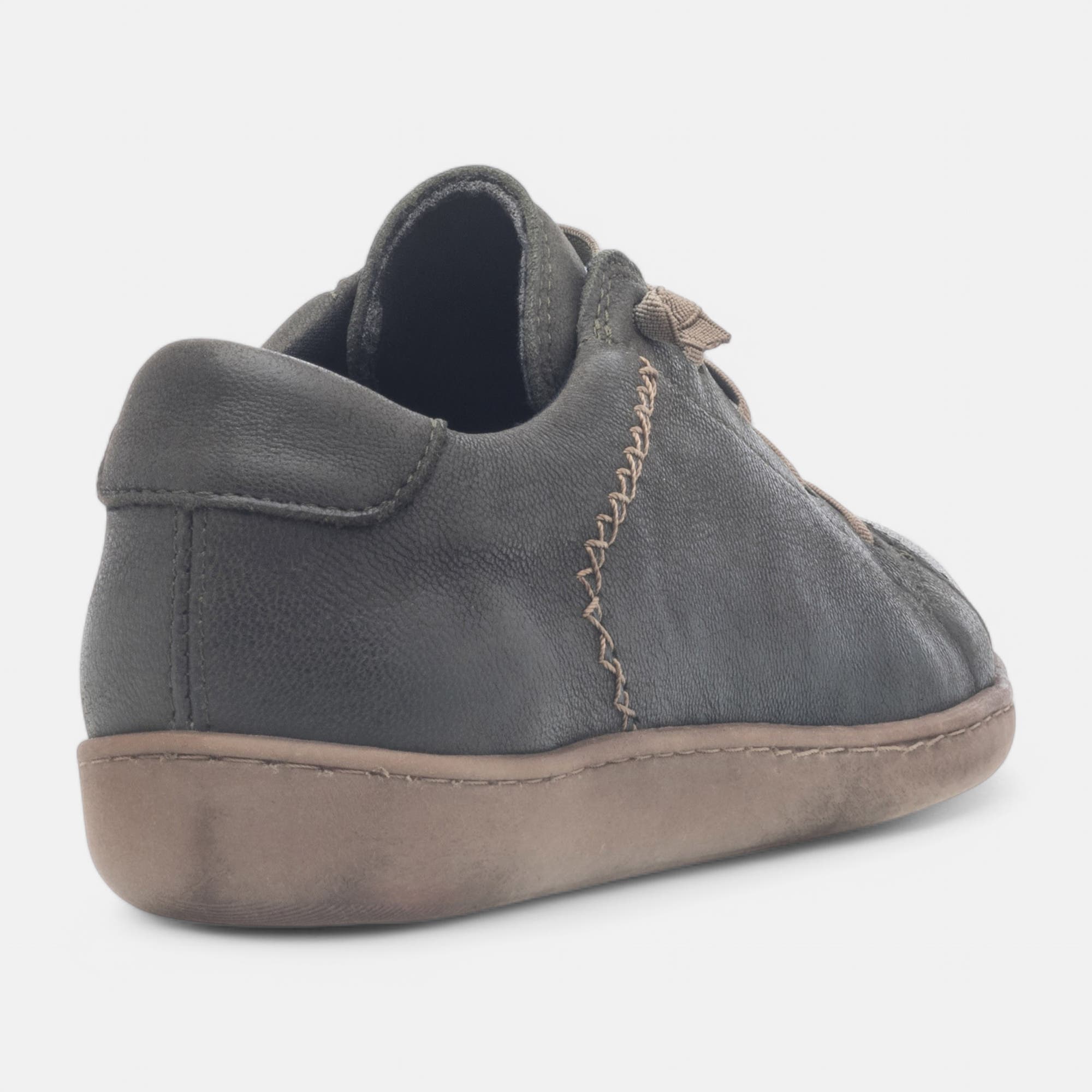 Baskets basses Femme en cuir kaki