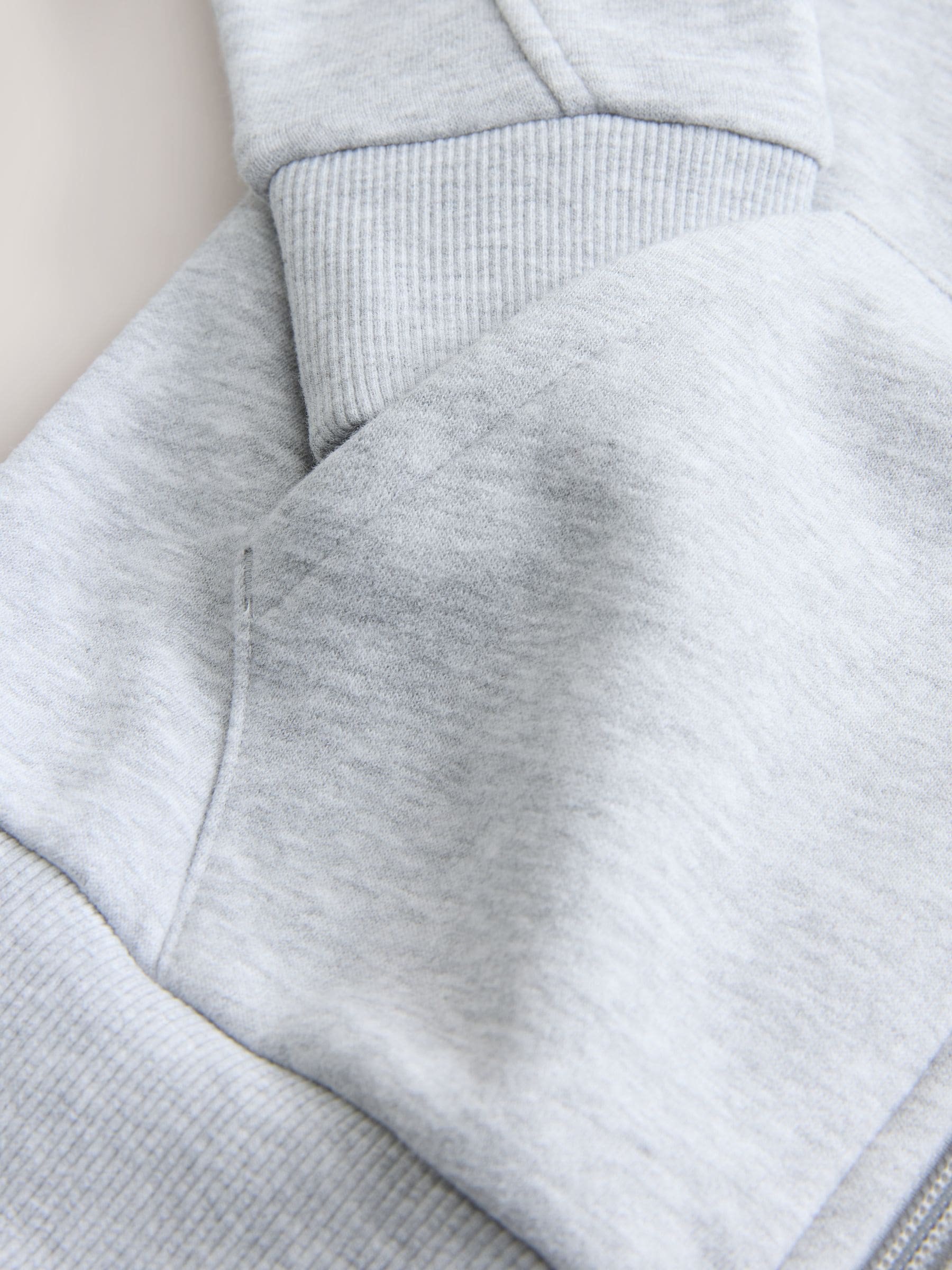 Grijs - Hoodie met logo en ritssluiting (3-16jr)