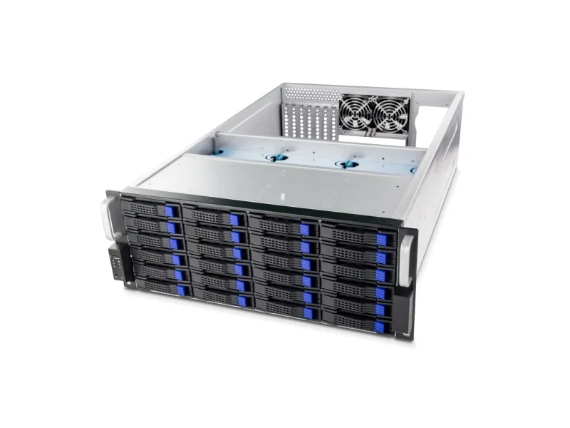FANTEC SRC-4240X07 - Rack-monterbar - 4U - SSI EEB - SATA/SAS - hot-swap - ingen strømforsyning - sort, sølv - USB