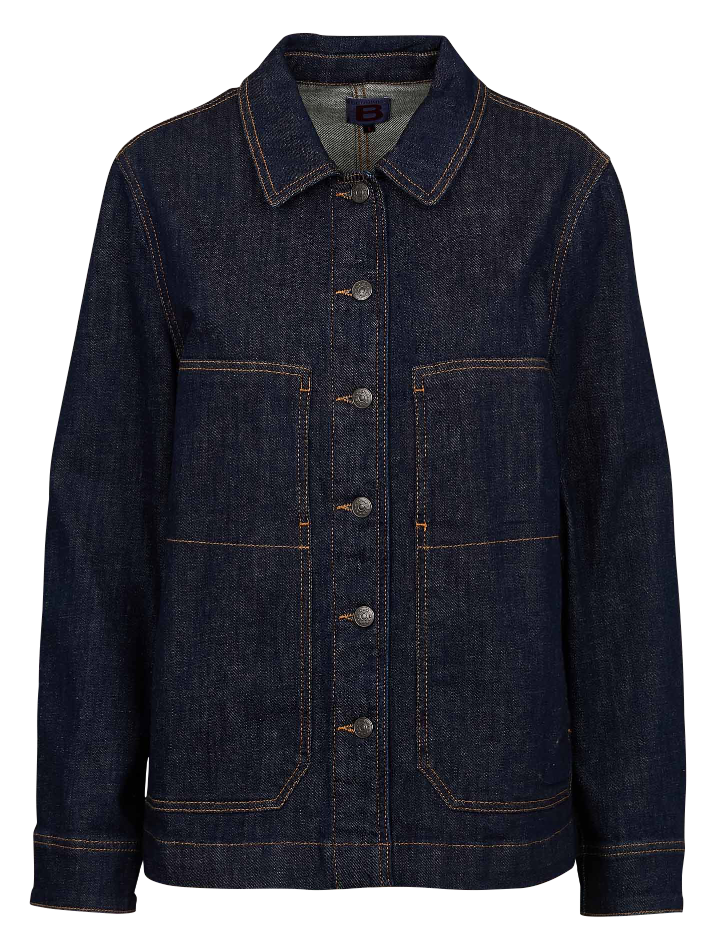 FABRINE - Veste en jean brut droite en coton mélangé | Bleu