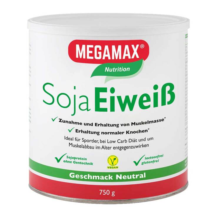 Megamax Soja Eiweiß neutral Pulver, 750 g