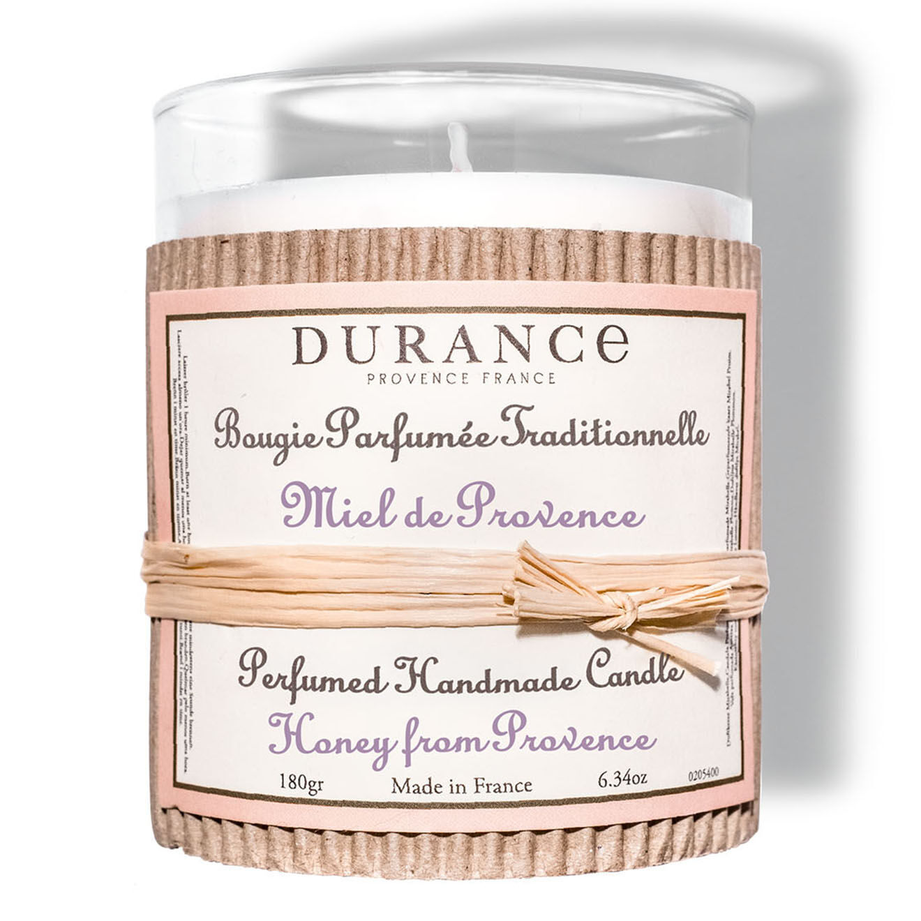 Durance Bougie parfumée traditionnelle Miel de Provence - 1 mèche 40h