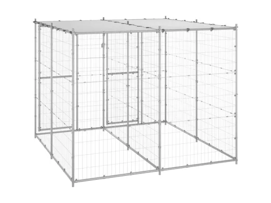 Chenil extérieur cage enclos 220 x 220 x 180 cm 02_0000444