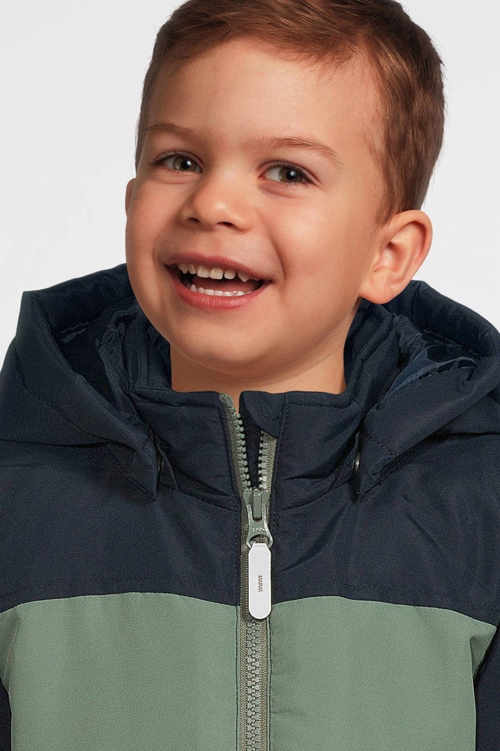NAME IT winterjas NMMMAX zachtgroen/donkerblauw