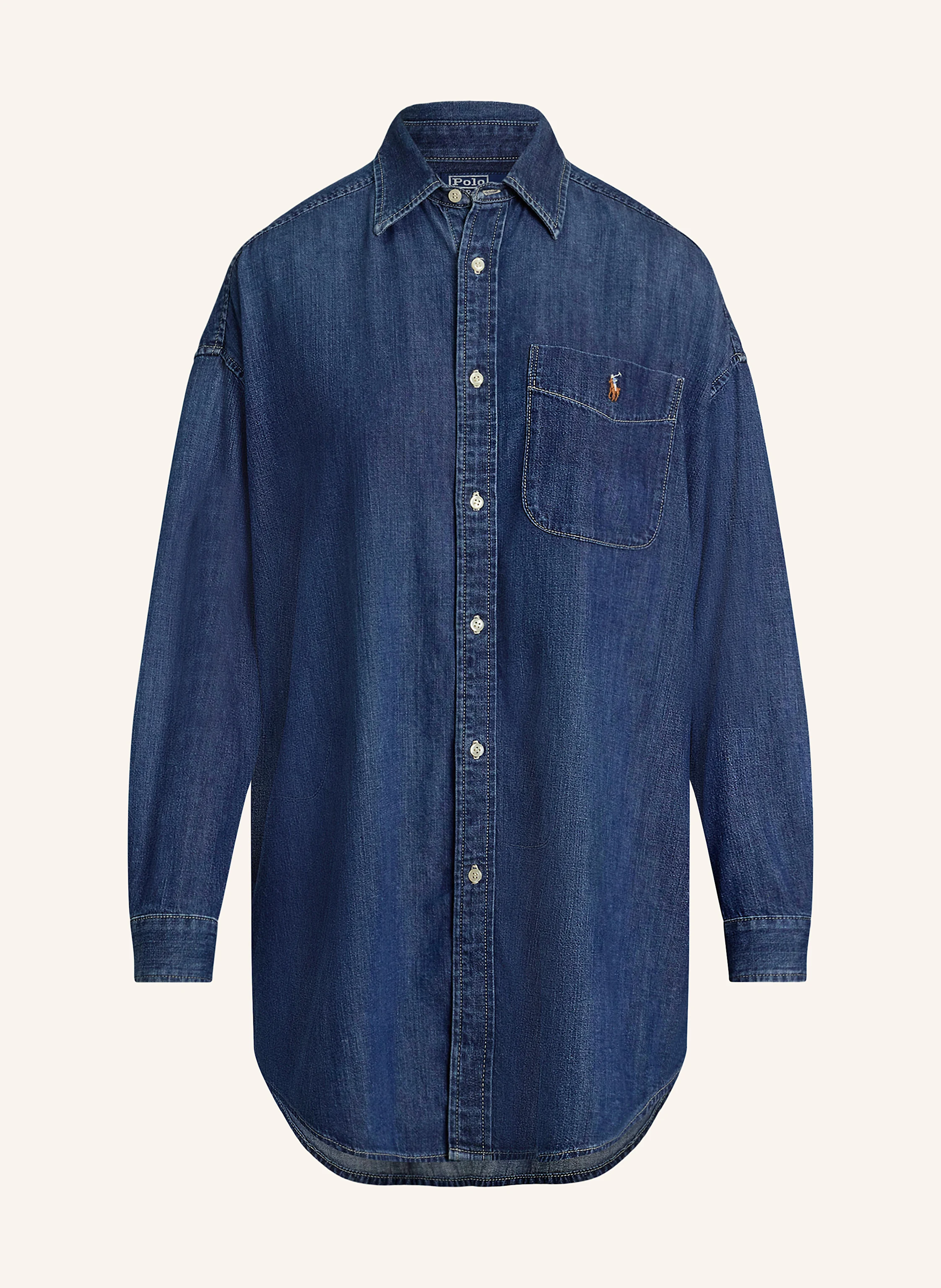 POLO RALPH LAUREN Oversized-Hemdbluse in Jeansoptik