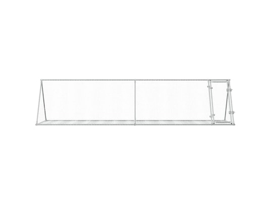 VIDAXL - Cage à lapin argenté 400x105x91 cm acier galvanisé