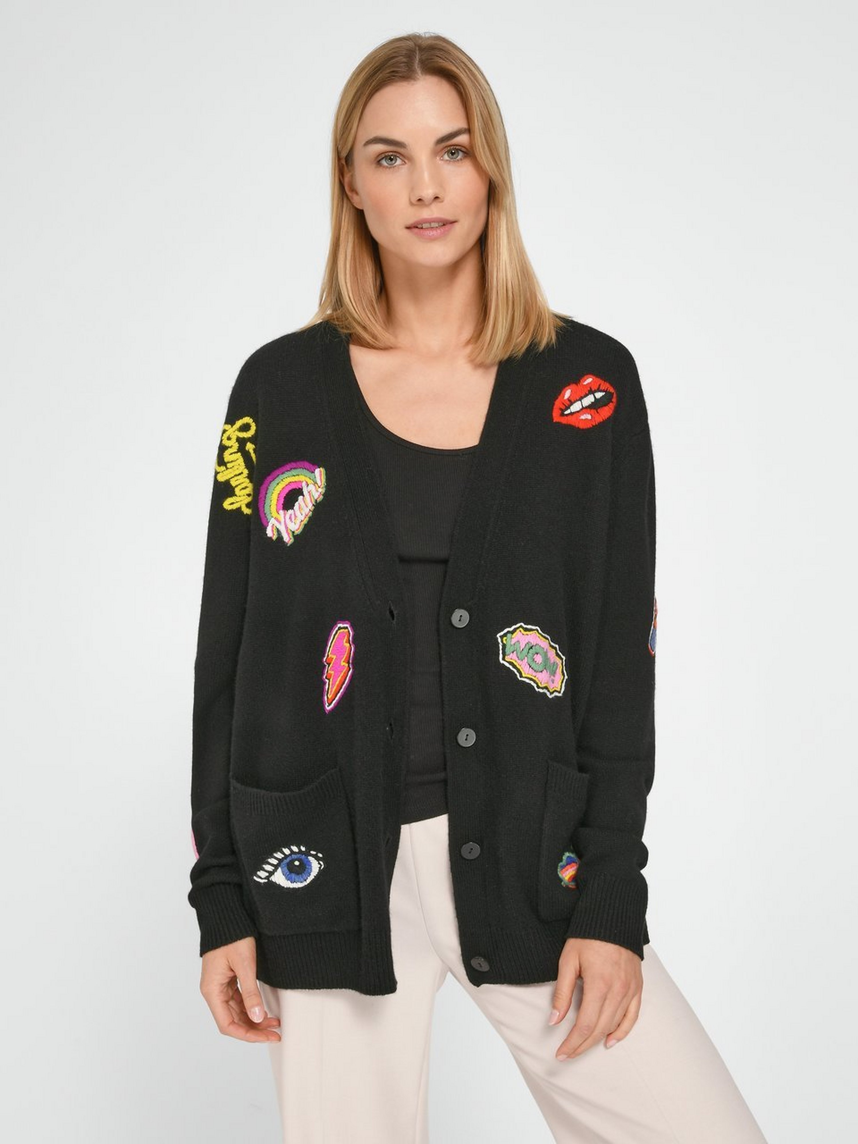 Strickjacke aus 100% Premium-­Kaschmir