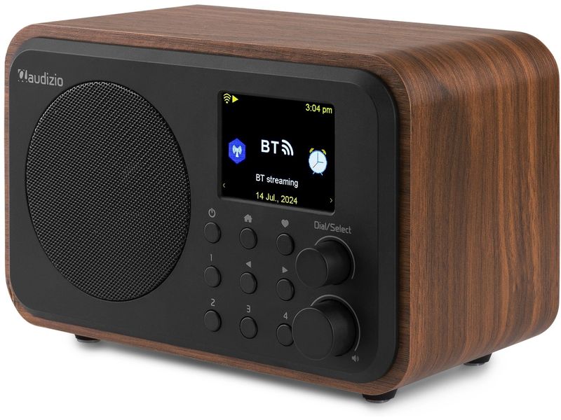 Audizio DAB  Radio Vicenza Braun DAB  Radio mit Akku, Internet Radio und Bluetooth