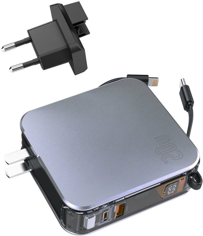4smarts - Lucid - Powerbank - Grijs - 10000 mAh, 20 W, 37 Wh