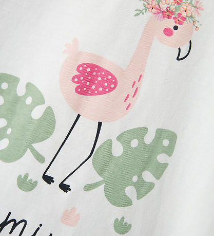 Name It S?t - Nederdel/T-Shirt - NmfVigea - Bright White/Bonbon