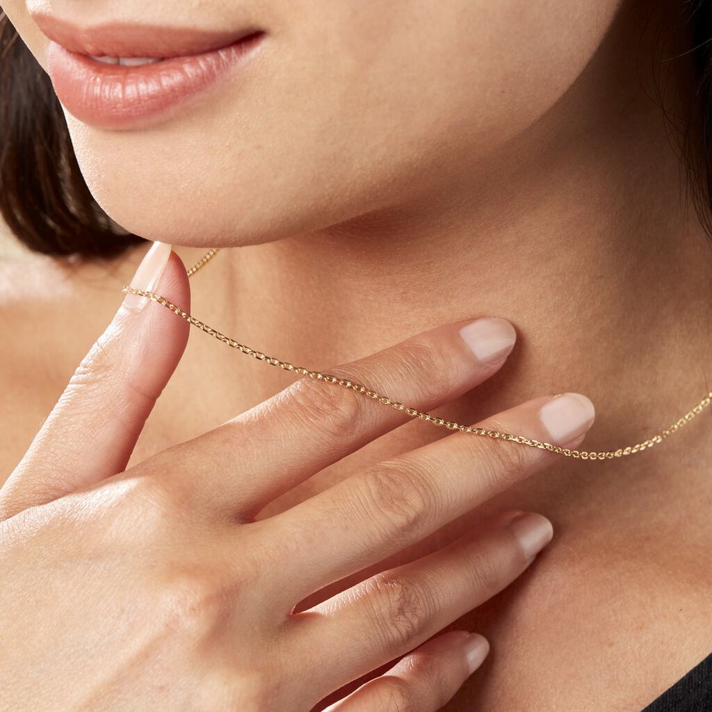 Chaîne Igoa Maille Forçat Diamantee Or Jaune