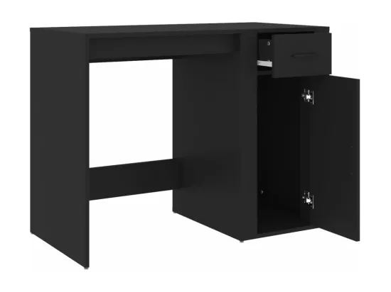 Bureau Noir 100x49x75 cm Bois d'ingénierie