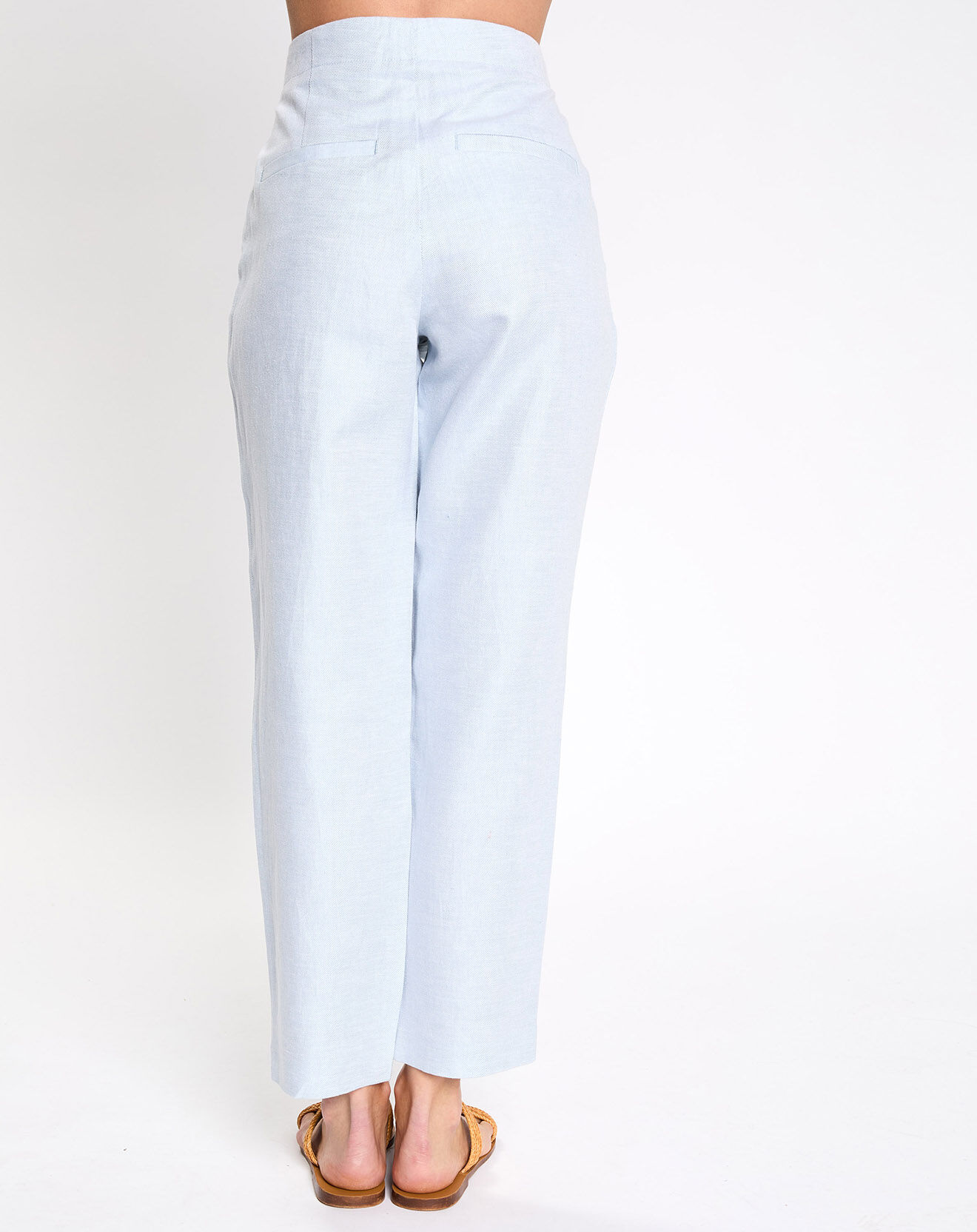 Esprit Pantalon en Coton & Lin tailleur bleu clair