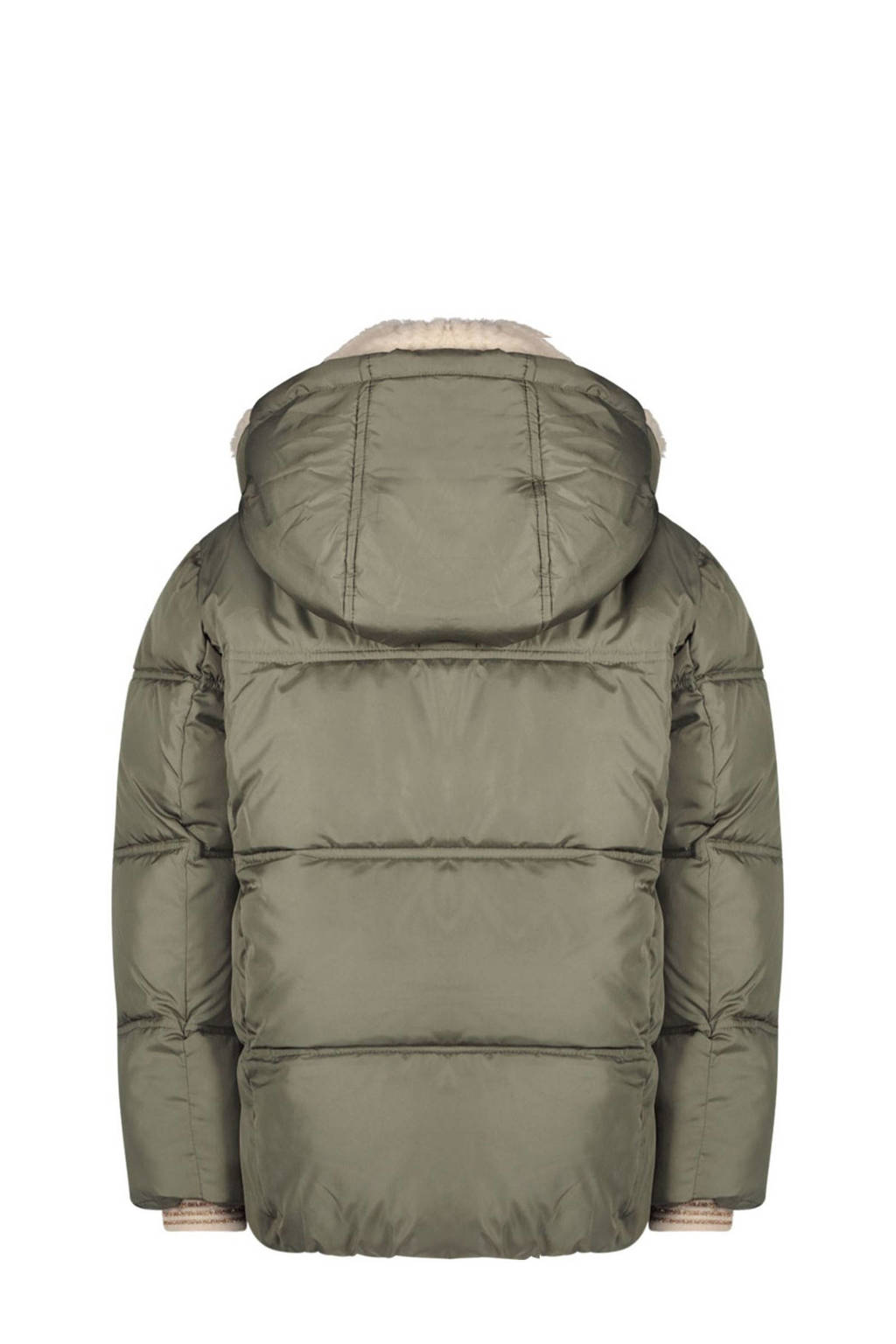 Like Flo quilted gewatteerde winterjas Amaya armygroen/beige