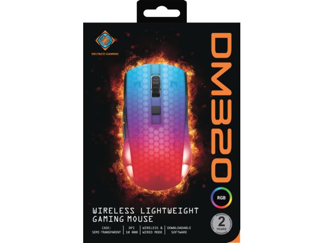 DELTACO Gaming-Maus GAM-145 Schwarz Leichte Gaming-Maus mit RGB Beleuchtung