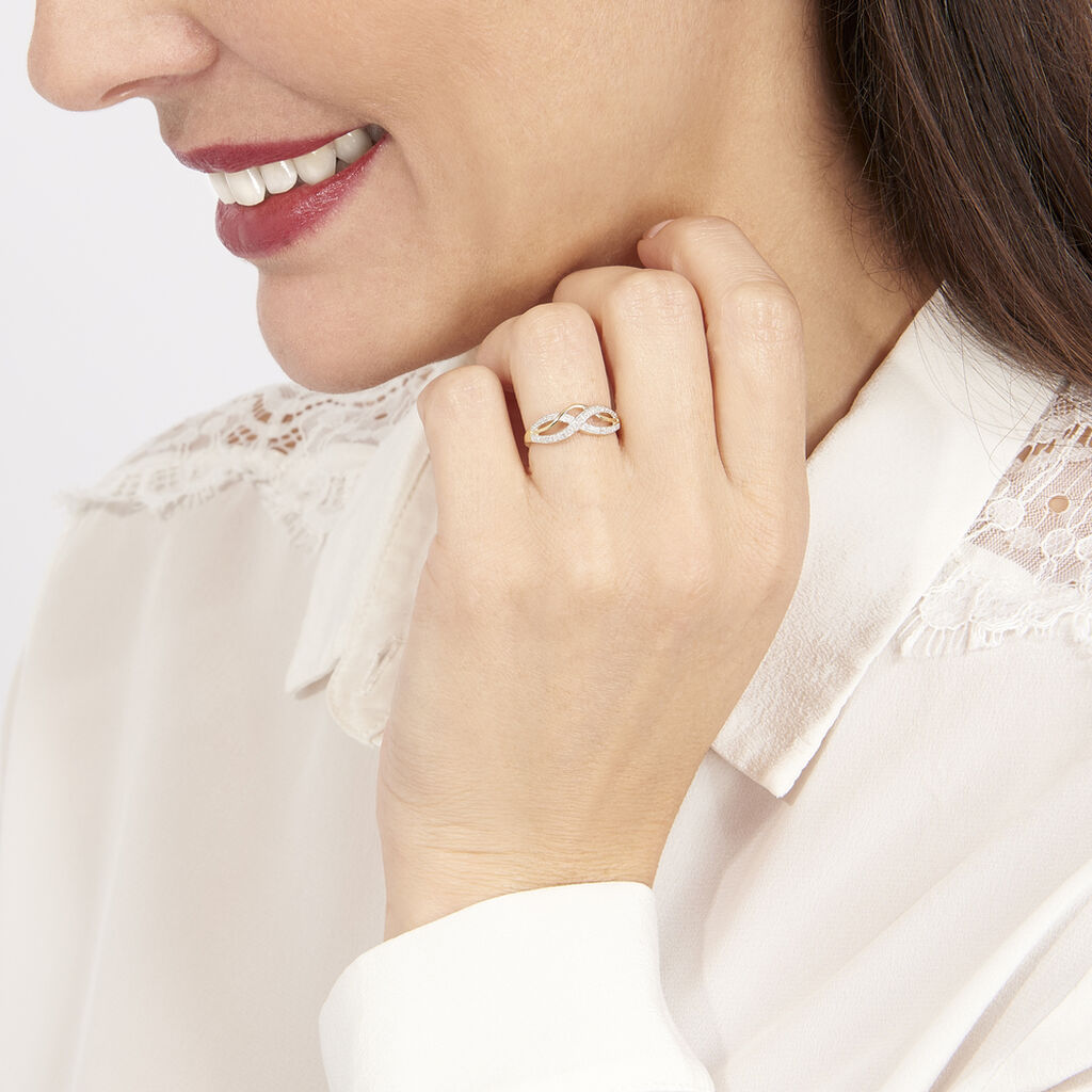 Bague Vaguelette Or Jaune Diamant