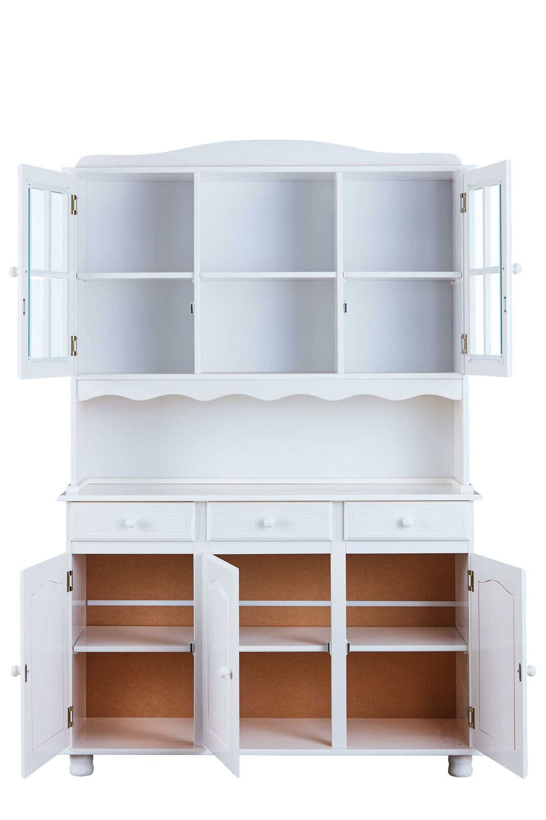 Buffet Felix Massivholz Kiefer weiß 130x198x43 cm