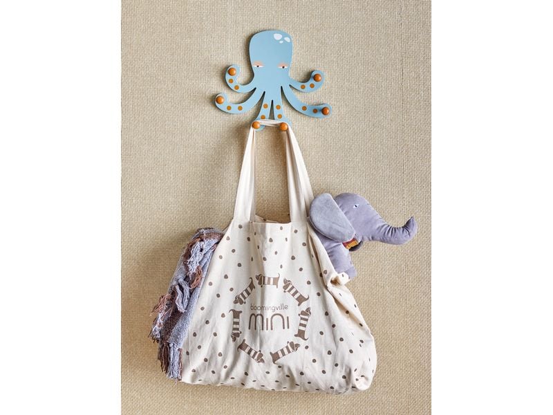 Bloomingville Garderobe Oswall 30 x 26 x 6 cm, Blau, MDF Garderobe mit Haken