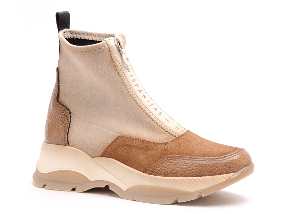 Hispanitas boots bottine plates femme hi222202 beige