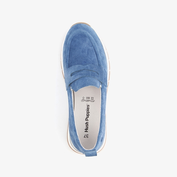 Hush Puppies blauwe leren instappers