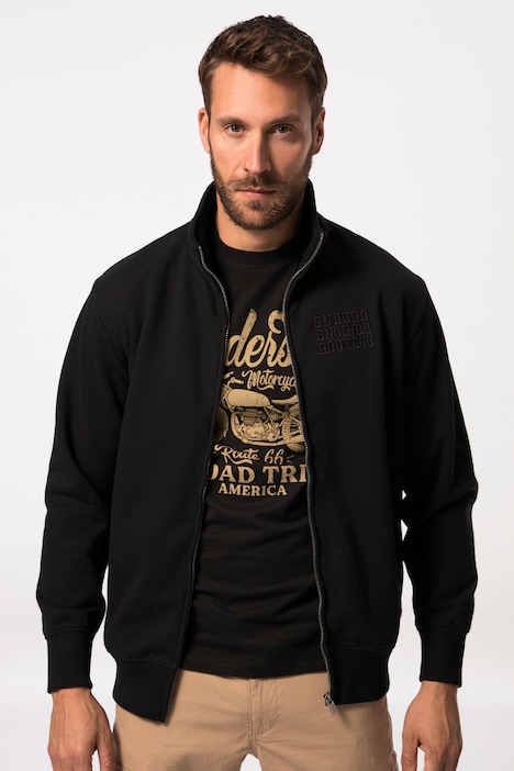Sweatjacke, Stehkragen, Zipper, bis 8 XL