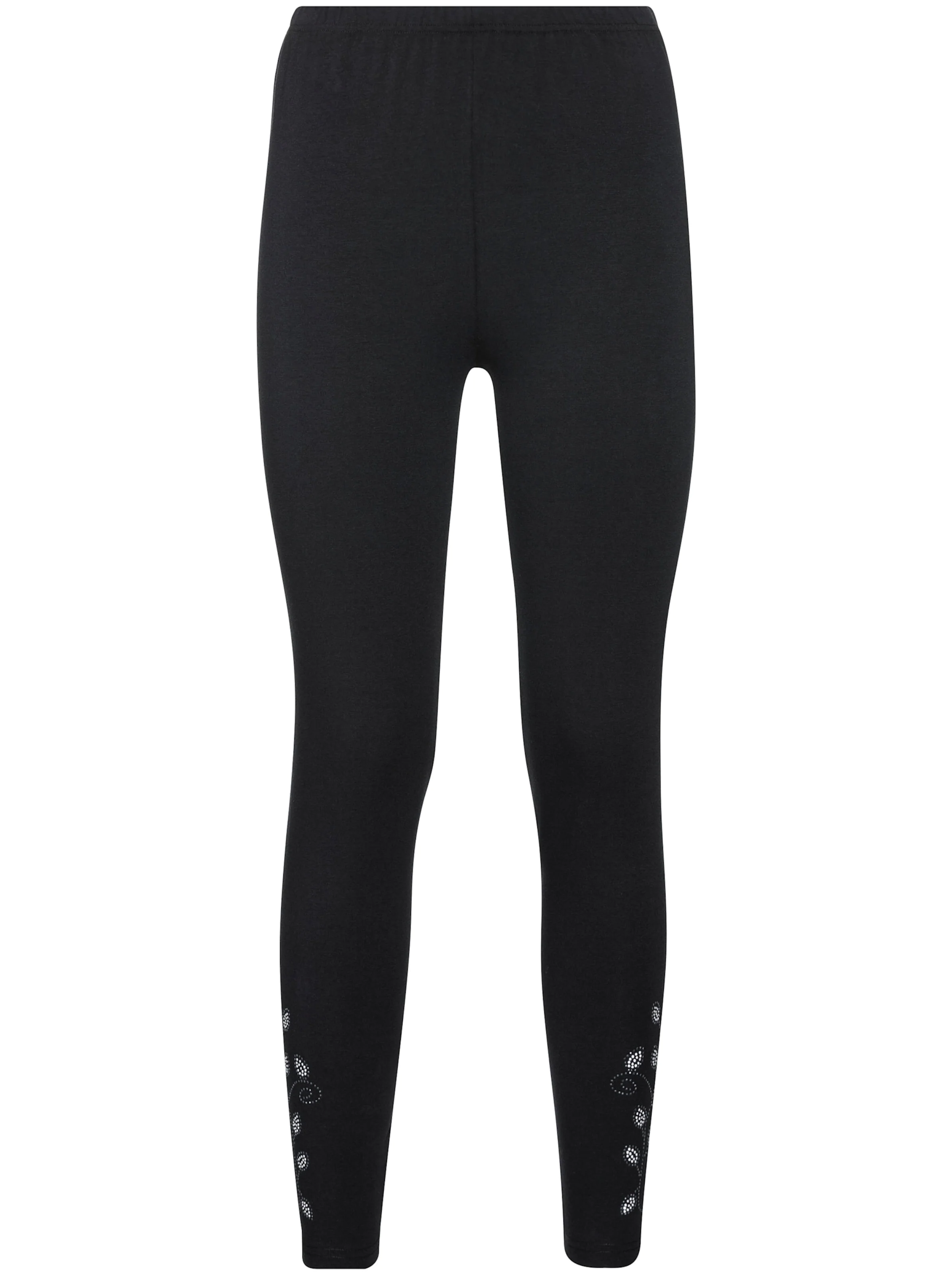 feel good Leggings in schwarz + grau-meliert