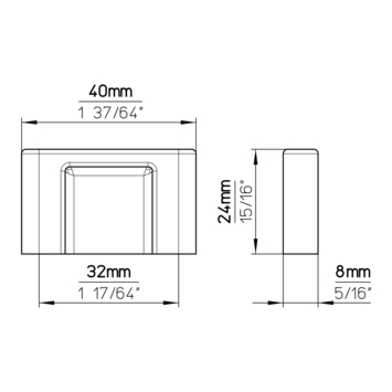 Knop Aya aluminium 40mm