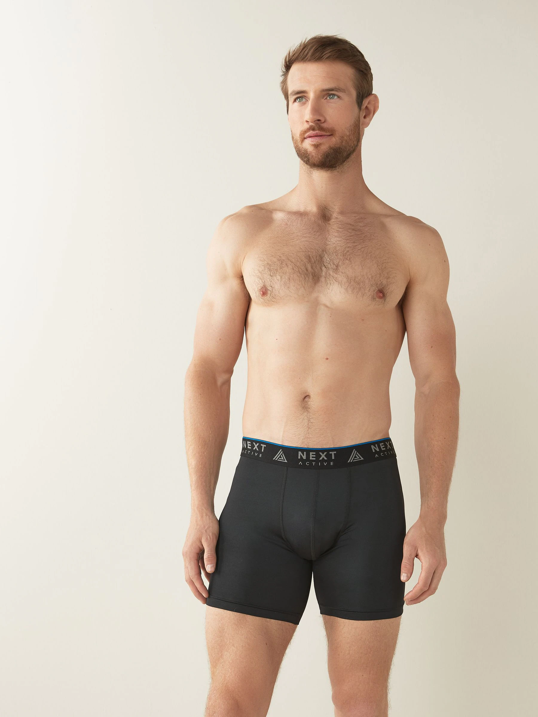 Zwart - 4 Langere sportboxershorts