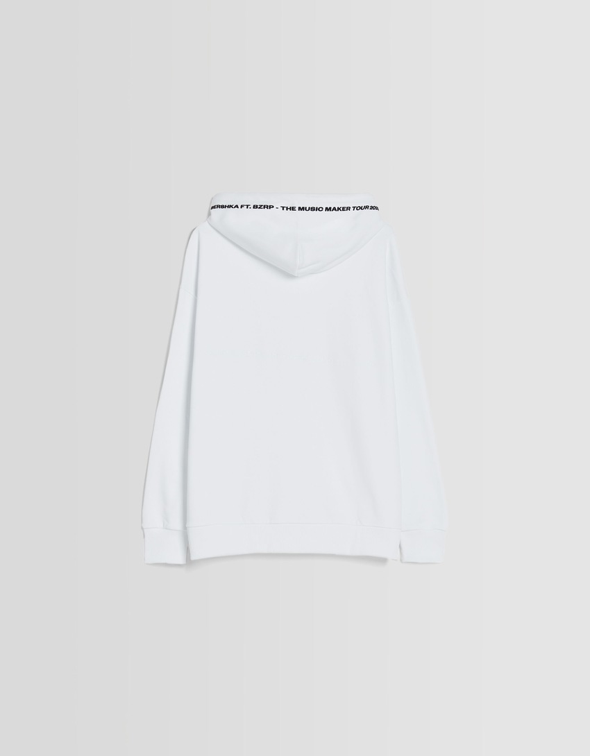 Moletom com capuz estampado BERSHKA ft. BIZARRAP