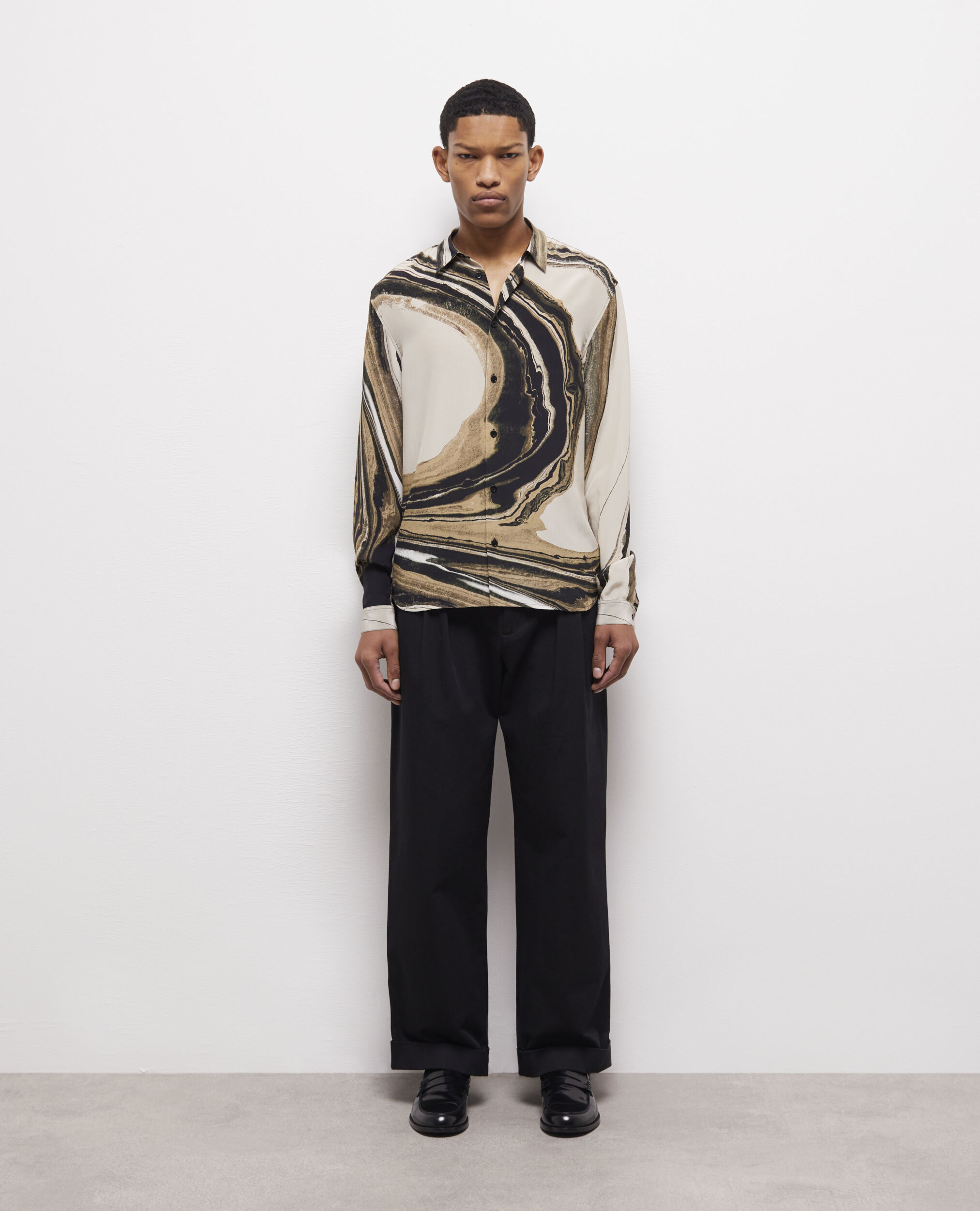 Chemise en soie imprimée